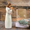 New Mom Birthday Gift for Women, Sculpted Hand-Painted Mom and Baby Child Figures Statues,Thanksgiving/Christmas Mama Gifts Figurine