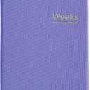 Undated Weekly Planner Notebook Pocket Organizer Appointment Book Journal Notebook A6 Week Plan Notepad (Light Purple)