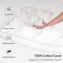 QUTOOL Luxury Hotel Goose Feather Pillow, 100% Cotton Cover, Soft Support Pillow, Suitable for Sleepers on The Back, Sides, and Stomach, King Size Bed Pillows Set of 2