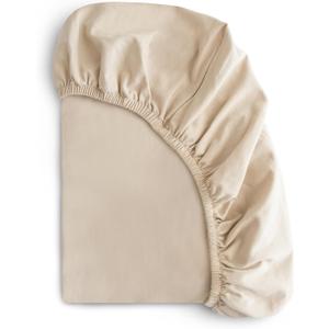 mushie Stretchy & Soft Crib Sheet | Fitted 28" x 52" (Fog)