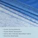 AELS Lounge Chair Towel Cover, Pack of 2 - Microfiber Beach Towels with Pockets, Fits Outdoor Garden Beach Hotel Pool Chairs, Non-Slip & Portable Design, 85" X 30", Ombre Blue Stripes