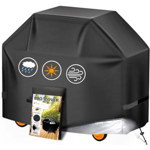 Grill Cover, 65 inch BBQ Gas Grill Cover for Outdoor Grill, Charbroil Grill Cover Barbecue Waterproof, Anti-UV for Weber Char-Broil Monument, Dyna-glo Nexgrill Spun Polyester