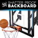 Franklin Sports Wall Mounted Basketball Hoop Fully Adjustable Shatter Resistant Accessories Included Black/White