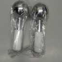 pfefe Ice Globes for Face & Eyes, Unbreakable Stainless Steel Cryo Sticks for Beauty Routines, Facials Cold Roller Cooling Globes for Puffiness, Wrinkles, Dark Circles, Headaches (White)