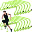 Wettarn 12 Pcs 9" Speed Training Agility Hurdles for Athletes Reliable Training Hurdle Plyometric All Purpose Practice Equipment for Soccer Basketball Football (Green)