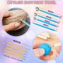 100ml Air Dry Clay Glaze and 29pcs Clay Tools Kit - Waterproof Scratch-Resistant Gloss Varnish Protects from Wear/Cracking, Pottery Tools for Stippling, Carving, Molding & Shaping Clay Crafts