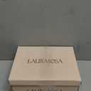 LAURMOSA Girls Dress Shoes Closed Toe Chunky High Heels Ankle Strap Wedding Party Pump Shoes, Size 13