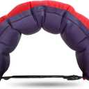 Lewtemi 1 Pcs Inflatable Swim Belt Pool Flotation Portable Waist Floatation Aid for Adults Adjustable Floating Swimming Training Aid Waist Belt with Buckle and Rope for Swimming Beginner (Red and Blue)