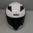YEMA Motorcycle Street Bike Full Face DOT Helmet YM-832 with Removable Neck Scarf for Men and Women (XX-Large, White)