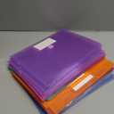 Clear Document Folders Plastic Envelopes Poly Envelopes File Envelopes with Label Pocket and Snap Button for Home Work Office Organization, Letter Size/A4 Size, 6 Colors,40Packs