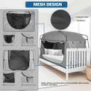 Bed Tent,Portable Privacy Sleeping Bed Canopy,Blackout 90% Drapes for Kids and Adult,Indoor Space Tent with Breathable Large Mesh Windows