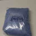 Lecloud Serena Semi-Sheer Blue Curtain Tiers 36 Inch Long, Kitchen Curtain for Windows, Short Cafe Curtains with Rod Pocket for Bedroom/Living Room (Each 40 W x 36 L, 2 Panels Set, Blue)