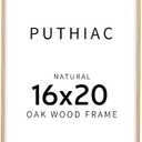 16x20 Picture Frames for Wall - Minimalist 16x20 Oak Wood Frames, 16"x20" Picture Frame Wood, Natural Solid Wooden Picture Frames for Wall Art Photo and Prints(1 Pack, Beige)