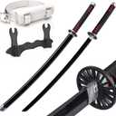 Zisu Demon Katana Sword, About 41 inches, Hashira Pillars & Protagonist Katana for Cosplay Purpose, Anime Original Texture (Black)
