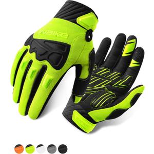INBIKE Mountain Bike Gloves for Men Knuckle Guard Padded Men's Cycling Gloves Breathable for MTB Motocross Racing Dirtbike