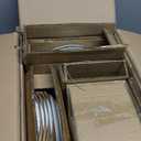 Sweese 18Pcs Lightweight Porcelain Dinnerware Set for 6, Stripe Blue