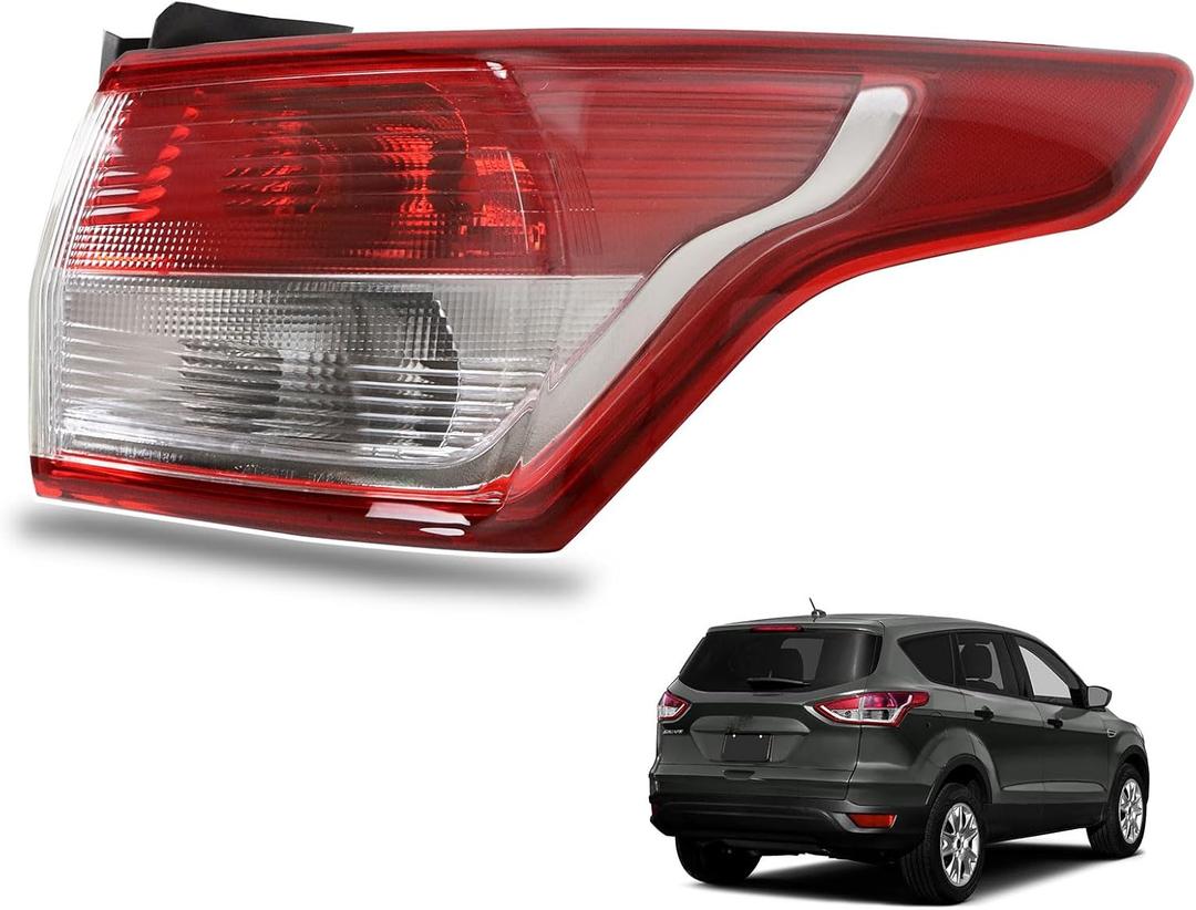 Tail Light Outer Compatible with 2013-2016 Ford Escape Right Passenger Side Taillight without Bulb Replace CJ5Z13404B