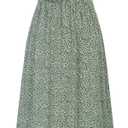 GRACE KARIN Women's 2024 Summer Floral Boho Dress Square Neck Strapped Swing A Line Beach Long Maxi Dress, S