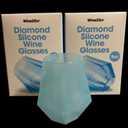Wine2Go Diamond Silicone Wine Glasses 9oz