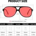 YDAOWKN Retro Aviator Sunglasses for Women Mens Large Frame Classic Vintage 70s Sun Glasses Aviators (Black)