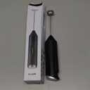 Bonsenkitchen Powerful Milk Frother for Coffee, Fast Handheld Drink Mixer with Stainless Steel Whisk, Battery Operated Hand Frother Stirrer Wand-Black