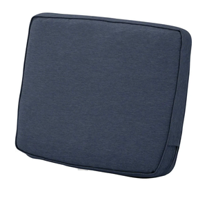 Classic Accessories Montlake Water-Resistant 21 x 22 x 4 Inch Patio Lounge Back Cushion, Heather Indigo Blue, Outdoor Loveseat Cushions