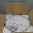 Farmhouse Crystal Ceiling Light Fixture, 3-Light Semi Flush Mount Crystal Chandelier Light Fixture Rustic Vintage White Pendant Ceiling Lamp for Hallway Corridor Kitchen Entryway Bedroom Living Room (16" High 12.8" Wide)