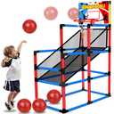 63" Arcade Basketball Game Set with 3 Balls Kids Basketball Hoop 3 to 12 Years Old Indoor Outdoor Sports Play - Easy Set Up - Carnival Basketball Toys Ages 3 4 5-7 8-12 Year Old Boys Birthday Gift