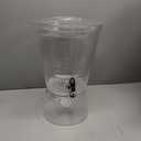 Water Jug 2.7 Gallon with Detachable Base Easy to Fill Beverage Dispenser, Clear 