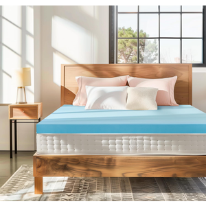 Subrtex Mattress Topper, Memory Foam Mattress Topper, Gel-Infused Memory Foam Topper for Side Stomach Sleepers, Breathable Bed Toppers (3 Inch, Cal King)