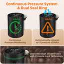 Automatic Vacuum Coffee Canister, 1.3L Coffee Container with Smart Pressure Sensor,LED Display,Window,Scoop Rechargeable Airtight Electric Coffee Bean Storage for Home Kitchen Ground Food Tea Storage