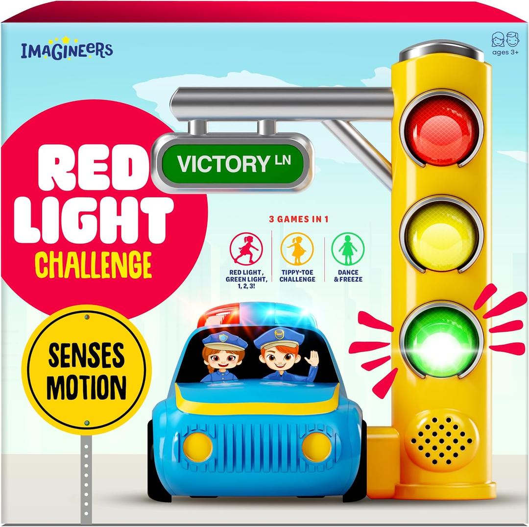 Imagineers Red Light Challenge Game for Kids - 3 4 5 6 Year Old Boy Birthday Gift - Girls Toys for Ages 5-7 - Kids Games for Age 4-8 for 4 Year Old Girl & Boys - Party Games