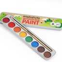 Honeysticks Non-Toxic Watercolor Paint Set for Kids and Toddlers - 8 Vibrant and Long Lasting Colors with Brush - Natural and Food Grade Ingredients - Child Safe Art Supplies - Great Gift Idea