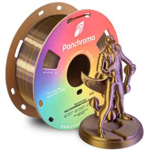Polymaker Panchroma Dual Silk PLA 3D Printing Filament, 1.75mm 1kg, Silk Sovereign (Gold-Purple), New and Improved Formula, Better Strength, Printing Speed & Clog-Free, Works in Most FDM 3D Printers