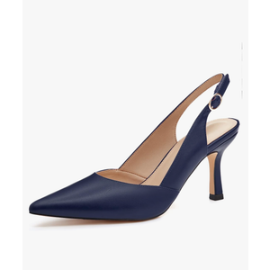 Rilista Women's Slingback Kitten Heels Closed Pointed Toe Wedding Party Dress Pumps Shoes Size 8