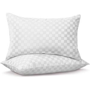 King Size Pillows 2 Pack, Soft and Skin Friendly Down Alternative Pillow Set of 2 for Sleeping, Breathable Pillow for Back, Stomach or Side Sleepers, 20 * 36 Inches