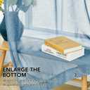 Deconovo Linen Sheer Curtains - Rod Pocket Semi Sheer Window Treatments, Light Filtering Drapes for Living Room & Bedroom, Privacy Balance, Flax Sheer Drapes, 2 Panels, Light Blue, 52W x 84L Inch