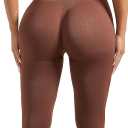 MOOSLOVER Women Strappy Backless One Piece Jumpsuits Tummy Control Padded Workout Rompers (Small, #1 Brown)