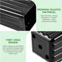 DOITOOL 50Pcs Plastic Deep Plant Nursery Pots, 11.2" Tall Tree Pot Black Seedling Treepots Flower Plant Container with Drainage Holes for Indoor Outdoor Gardening (11.2" H X 3" W)
