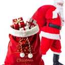 Aothotop Santa Sack Red Velvet: 40x27 Inch 1PC Large Christmas Gift Storage Bag - Jumbo Santa Sacks Drawstring Christmas Bags - Reusable Heavy Duty Package for Packing Toys Candy Presents