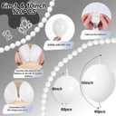 White Quick Link Balloons, 120PCS Linking Balloons for Making Balloon Wall Balloon Arch Balloon Chains, Pearl Balloons for Wedding Birthday Baby Shower Graduation Grad Party Decorations (6+10inch)