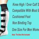 Walking Boot Socks Replacement Sock Liner for Orthopedic Walker Brace,Tube Socks Under Air Cam Walkers and Fracture Boot Cast Surgical Leg Cover Black 2 Pairs