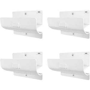 ALWORG Ladder Hooks Set of 4  White Heavy Duty Garage Wall Hooks, Use as Ladder Holder, Step Stool Hanger