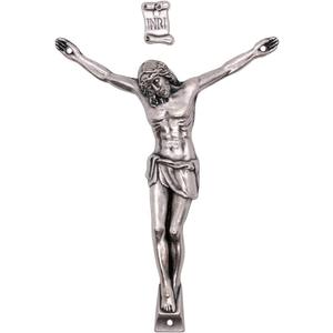 Silver-Tone Metal Corpus and INRI Sign | Make a Custom Crucifix | DIY Catholic Home Devotional Dcor | Detailed Figurine of Jesus with Crown of Thorns and Arms Outstretched (3 Inch) Silver-Tone Metal Corpus and INRI Sign | Make a Custom Crucifix | DIY Catholic Home Devotional Dcor | Detailed Figurine of Jesus with Crown of Thorns and Arms Outstretched (3 Inch)