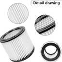 90398 HEPA Replacement Filter and 90585 Foam Sleeve Filter Compatible with Shop-Vac 90398, 903-98, 9039800, 903-98-00 Hangup Wet/Dry Vacuum Cleaner Spares Cartridge Filter (2 + 4)