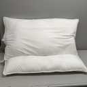 Amazon Basics Down Alternative Bed Pillows for Back and Side Sleepers, Medium Density, King Size, 36" x 20", White, 2-Pack