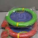 Fun Bouncy Paddle & Stringy Ball Toss & Catch Game - Easy to Use for Kids All Ages - Soft Foam Design for Safe Play Indoors or Outdoors - Also Works as Flying Disc - Great Gift Idea for Boys & Girls (Red & Green)