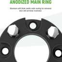 10L0L 2 Inch Golf Cart Wheel Spacers Kit with Lug Nuts Fits for Yamaha Club Car EZGO ATV, 4X4(101.6mm) Bolt Pattern, 2.68''(68mm) Hub Bore, 1/2-20 Studs (4 Pack),Black