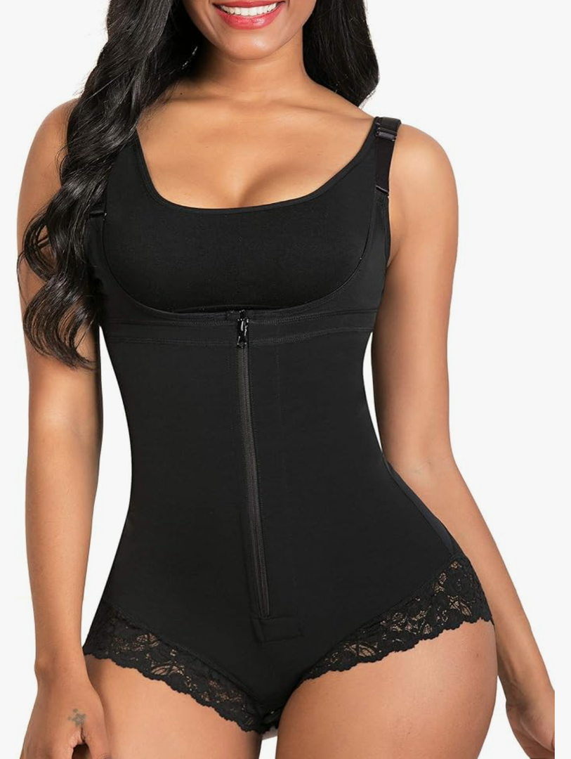 SHAPERX Women's Fajas Colombianas Shapewear Postpartum Tummy Control Body Shaper Butt Lifter Bodysuit L