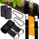 The Lions Garden Tree Swing Straps 2 Pack Adjustable 510 ft Tree Swing Hanging Straps, Heavy Duty Hammock Straps for Trees with Carabiners & Tree Protectors Up to 3376 Lbs